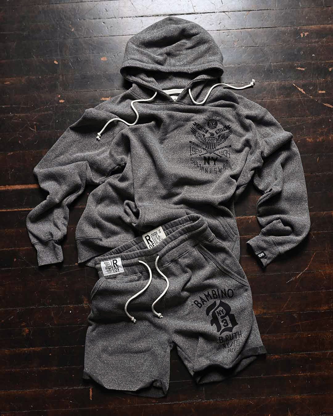 Babe Ruth NY Sultan of Swat Grey PO Hoody - Image 3