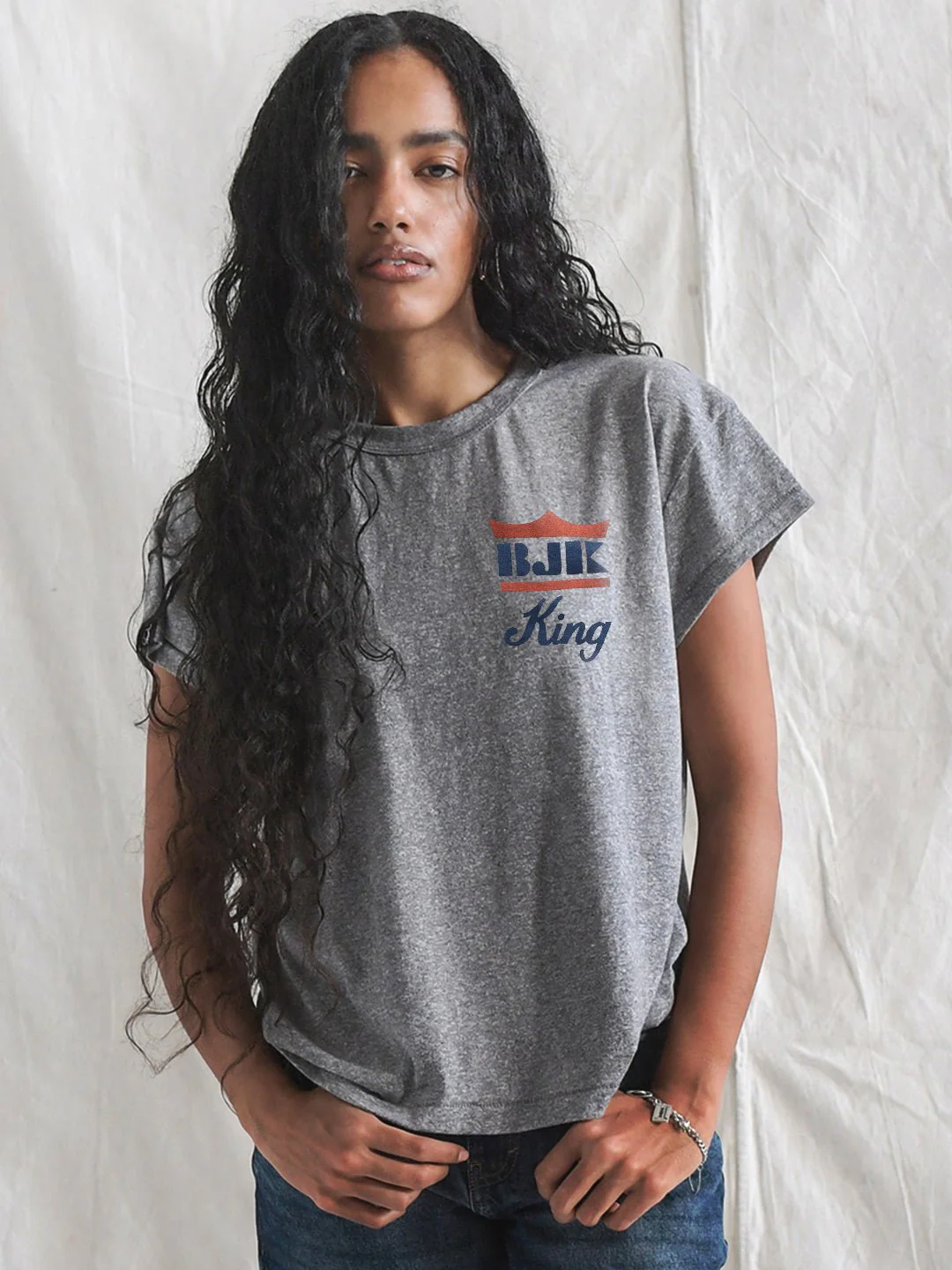 Billie Jean King Classic Women's Grey Tee - Image 3