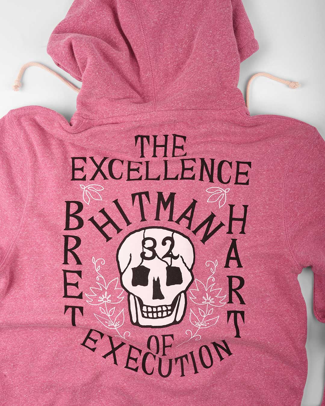 Bret Hart 32 Time Champ Pink PO Hoody - Image 4