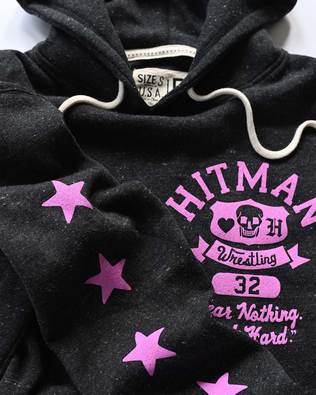 Bret 'Hitman' Hart Fear Nothing Black PO Hoody - Image 3