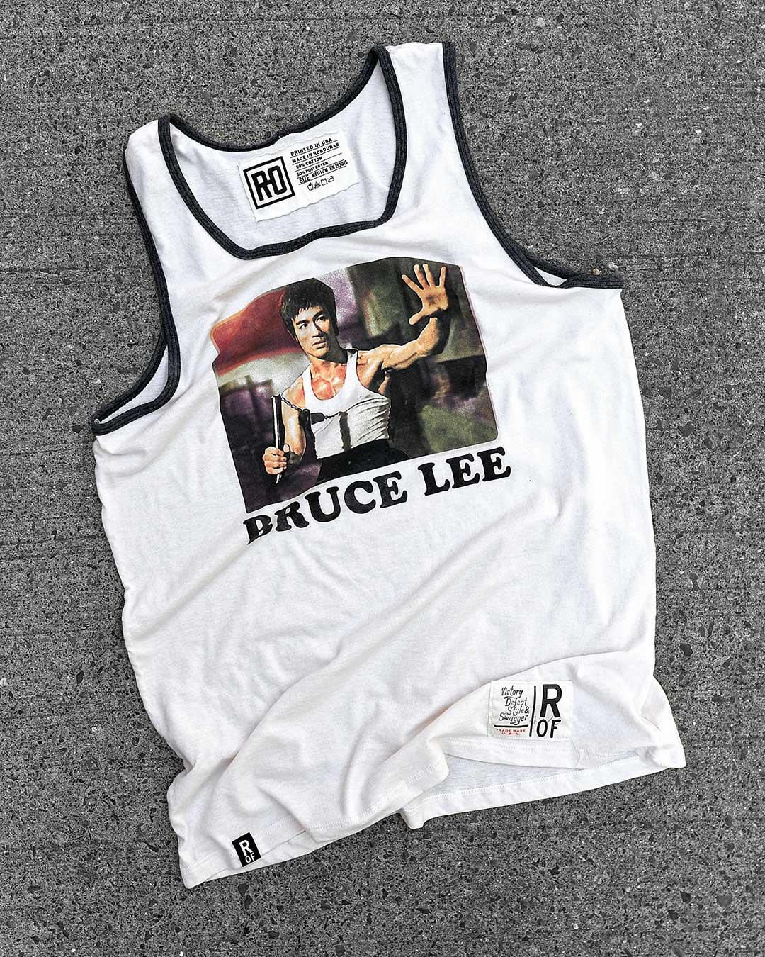 Bruce Lee Photo Vintage White Tank - Image 4