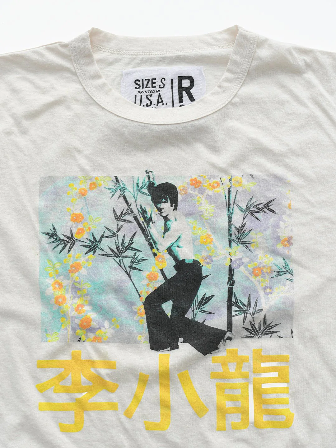 Bruce Lee Vintage Pose Women's White Tee - Image 3