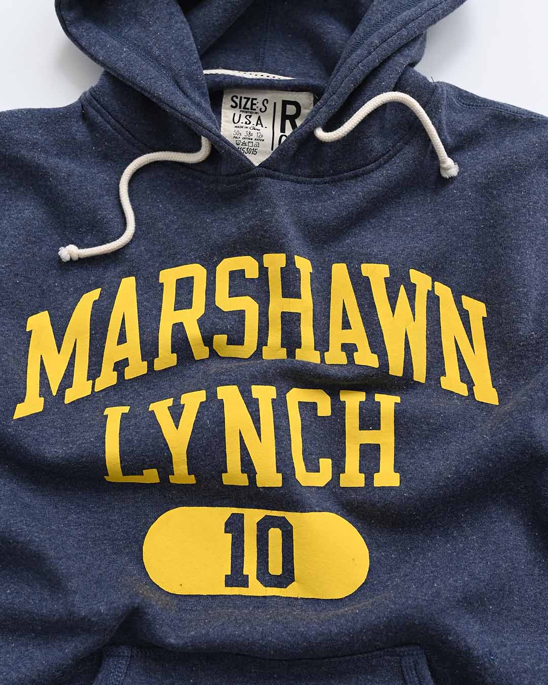 CAL - Marshawn Lynch #10 Navy PO Hoody - Image 6