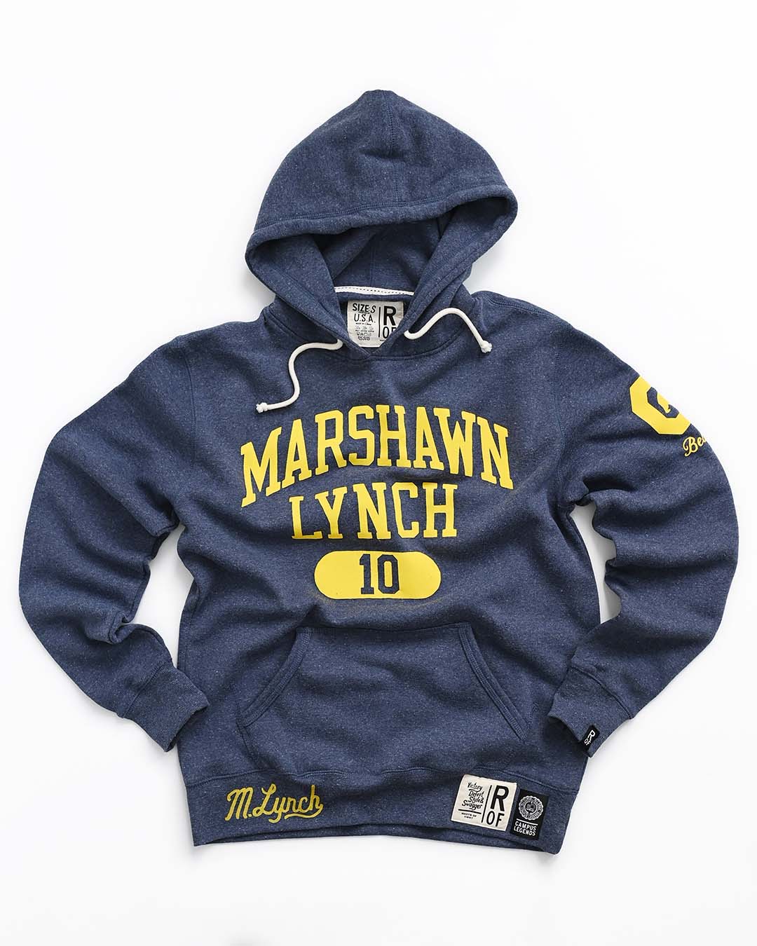 CAL - Marshawn Lynch #10 Navy PO Hoody - Image 7