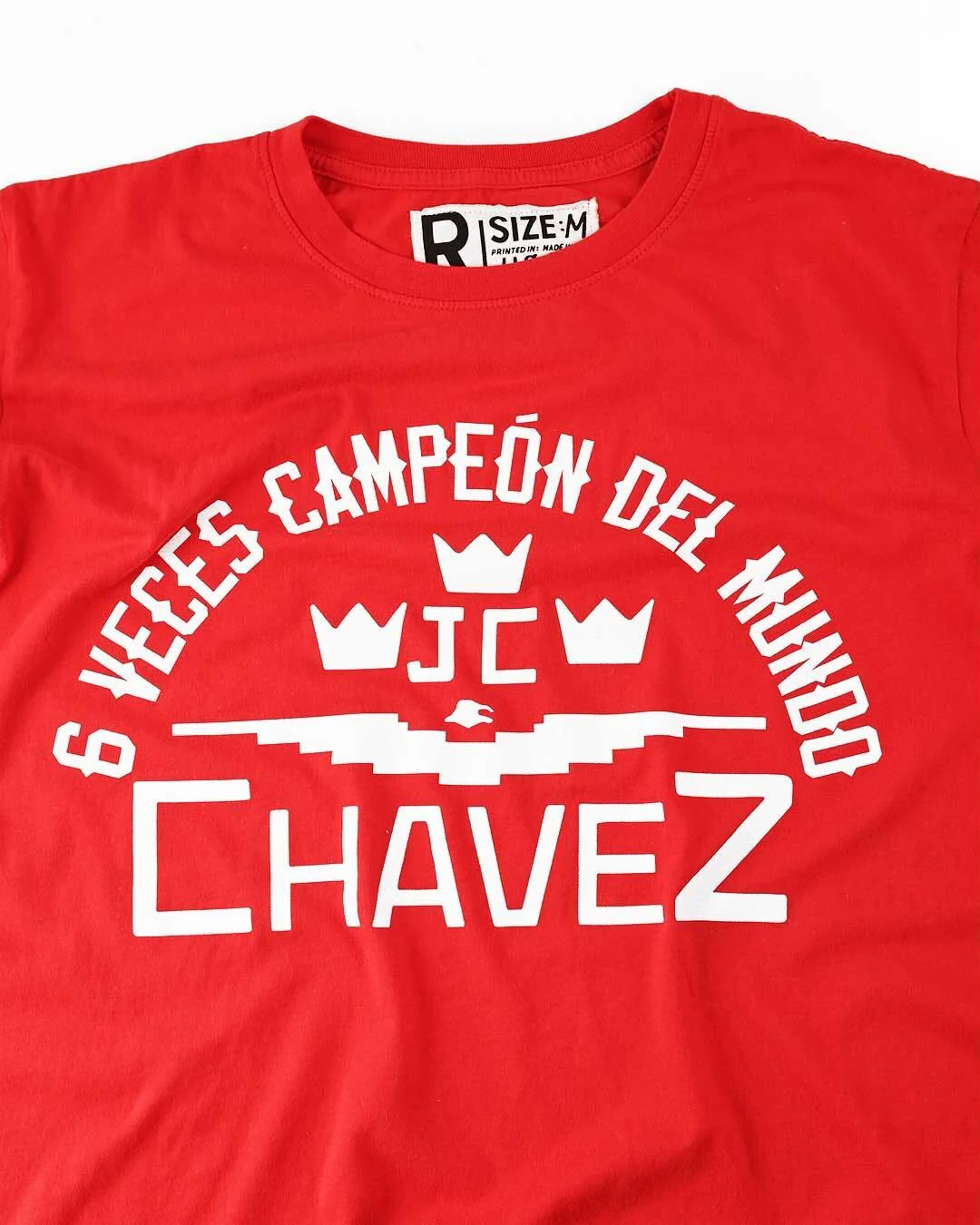 Chavez 6 Veces Campeon Del Mundo Red Tee - Image 3