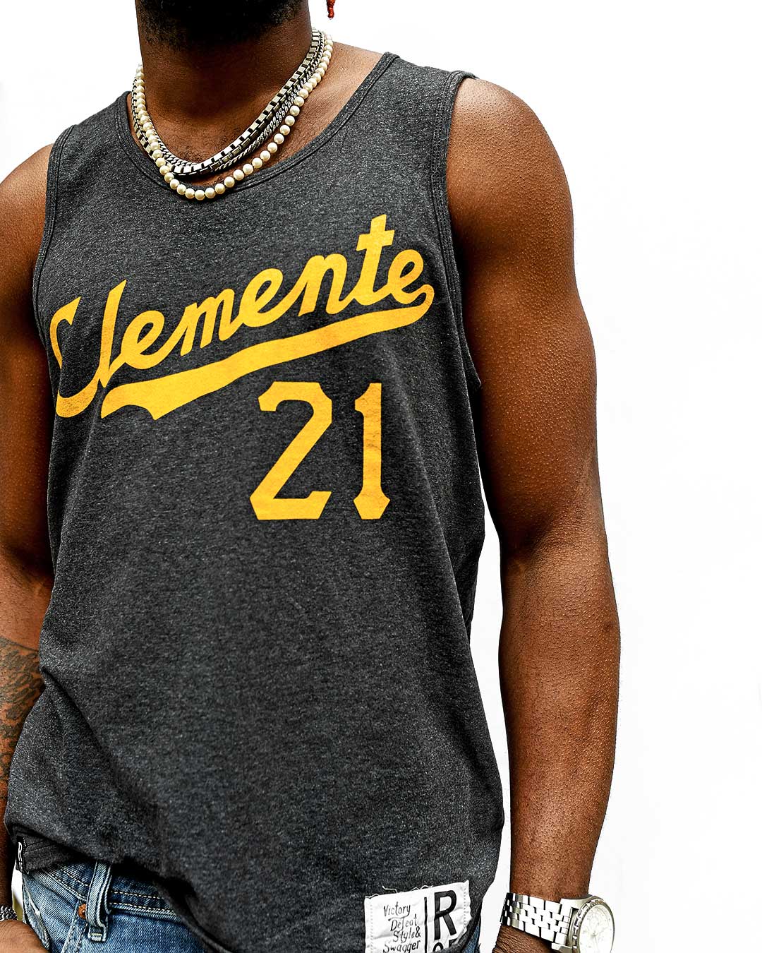 Clemente #21 Black Tank - Image 3