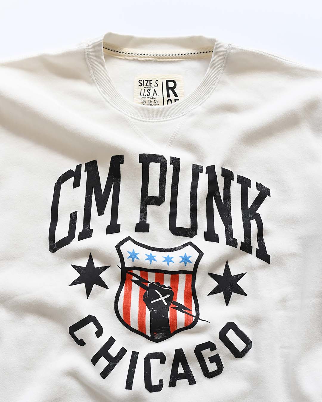 CM Punk Chicago White Sweatshirt - Image 4