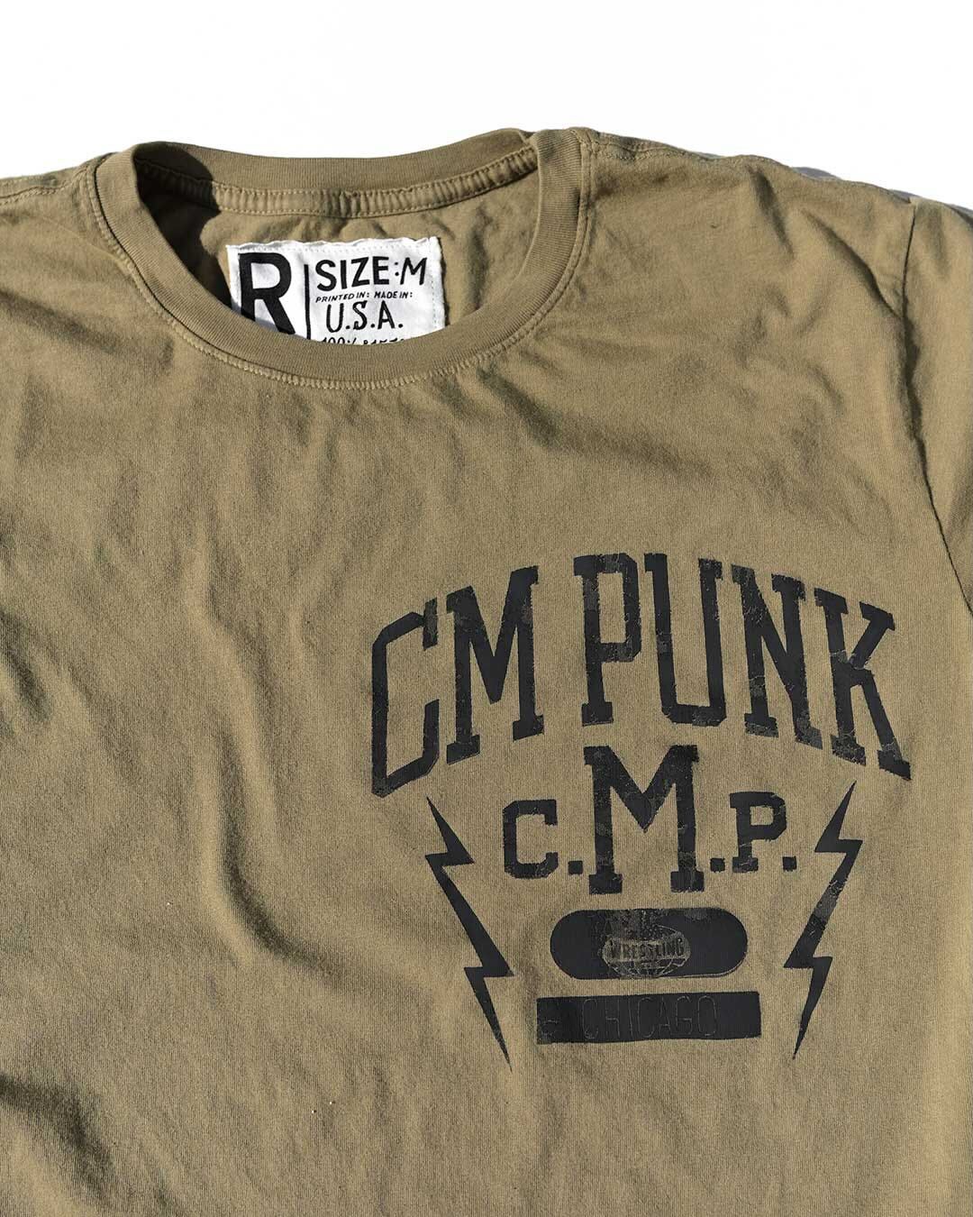 CM Punk Olive Tee - Image 4