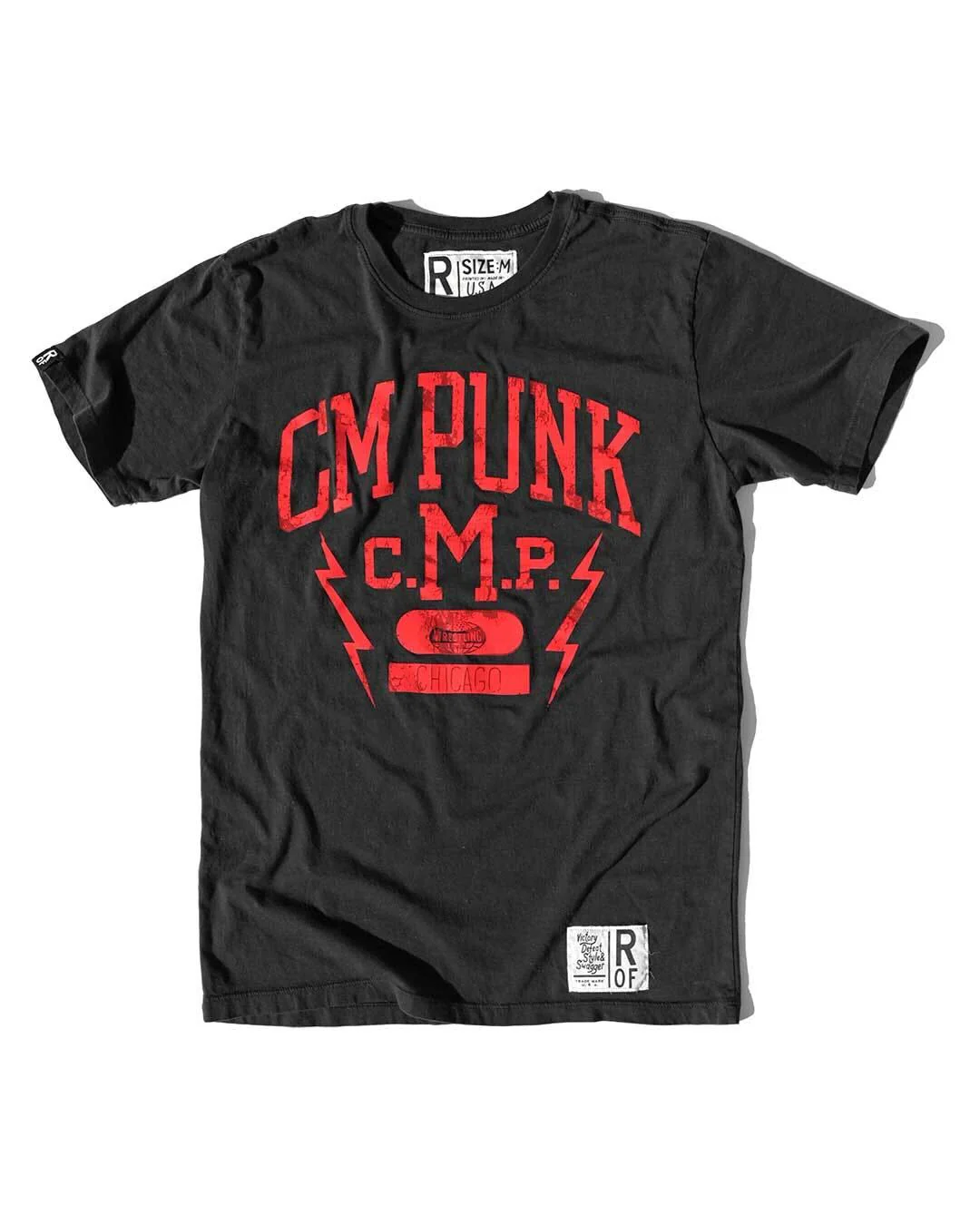 CM Punk Vintage Black Tee - Image 3