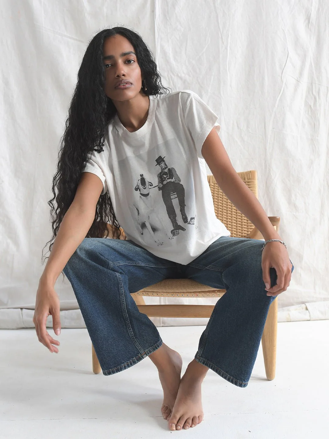 David Bowie Diamond Dogs Photo White Women's Tee - Image 4