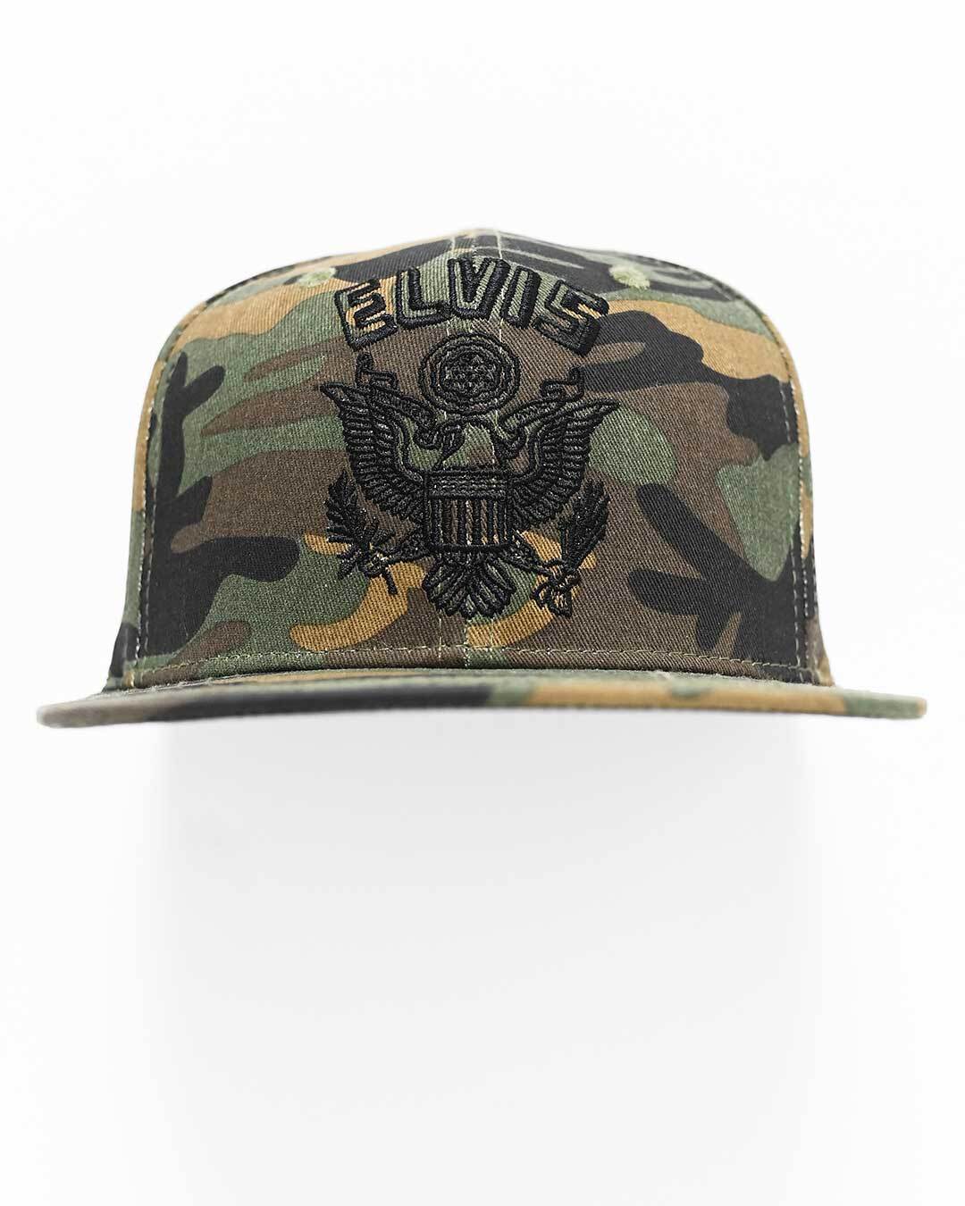 Elvis Army Camouflage Snapback Hat - Image 3