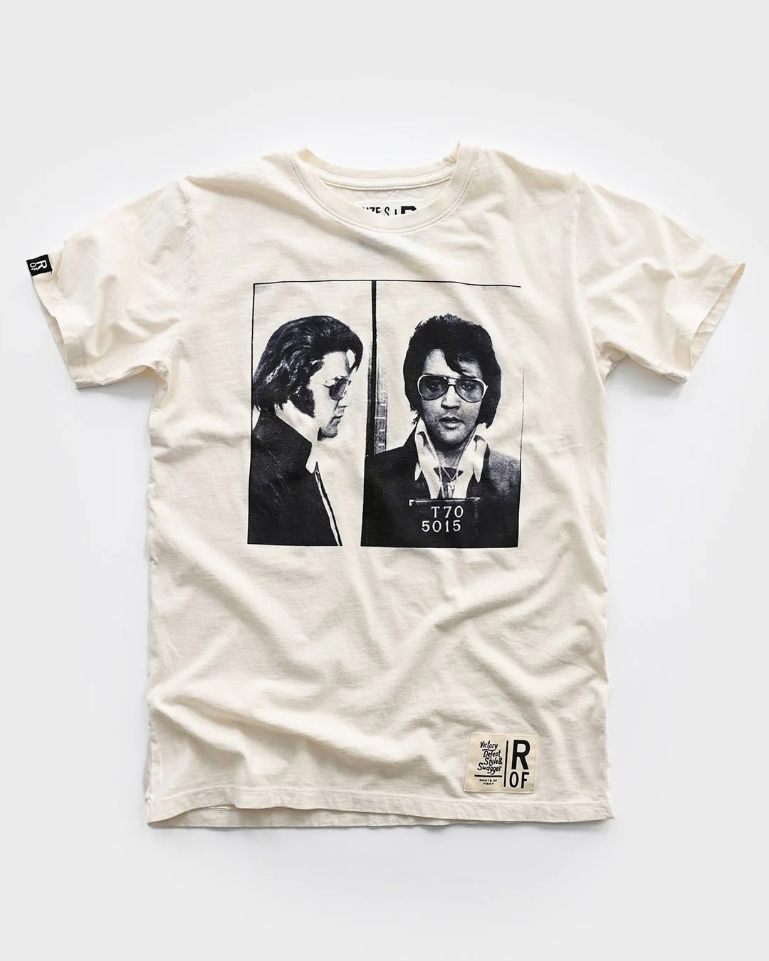 Elvis Presley Mug Shot Photo White Tee - Image 4