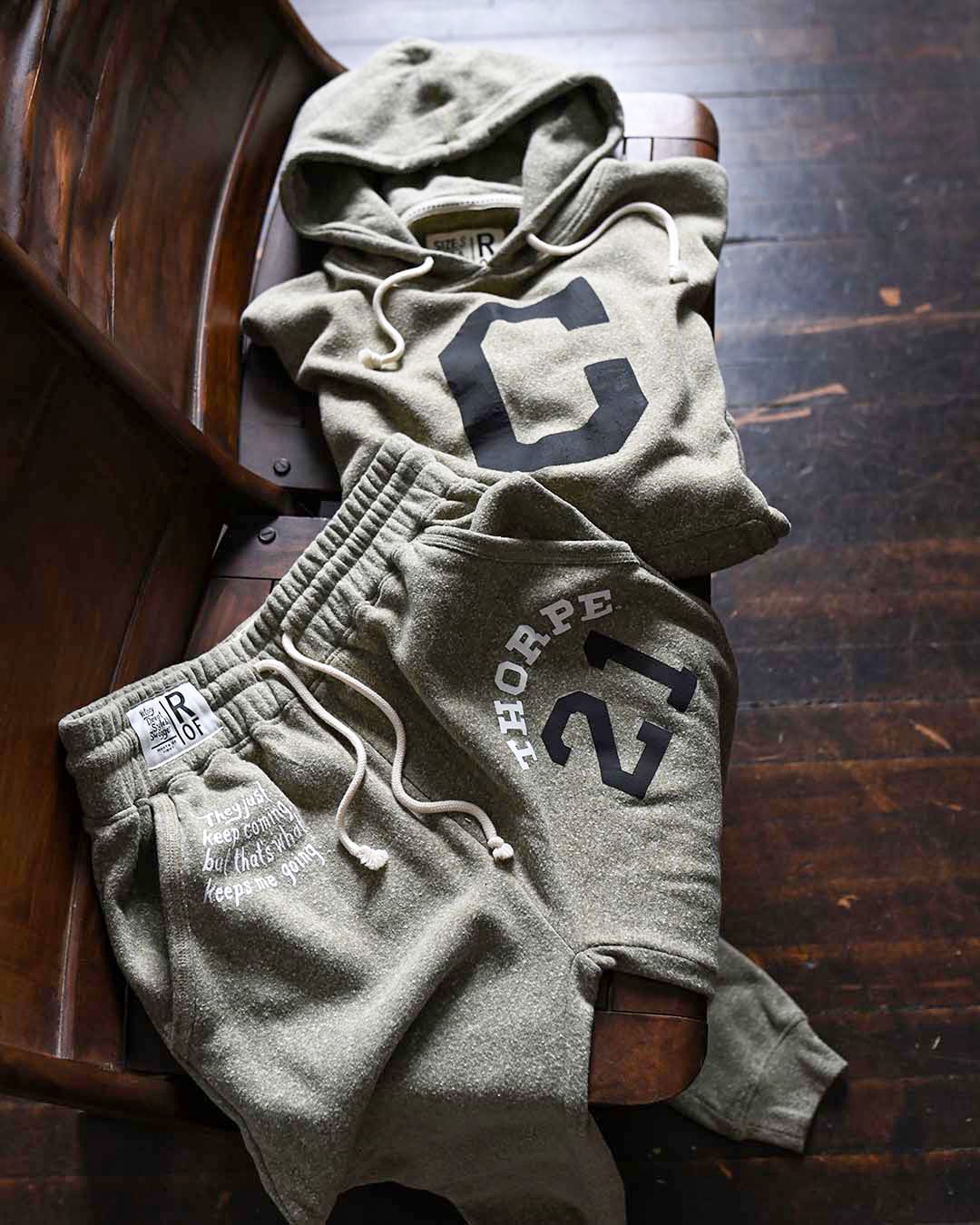 Jim Thorpe Canton #21 Olive Sweatpants - Image 4