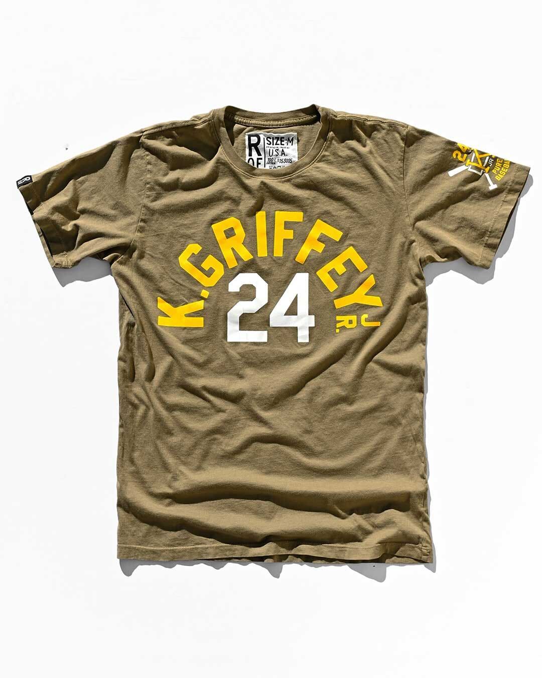 Ken Griffey Jr. "Fun Playing" Quote Olive Tee - Image 7