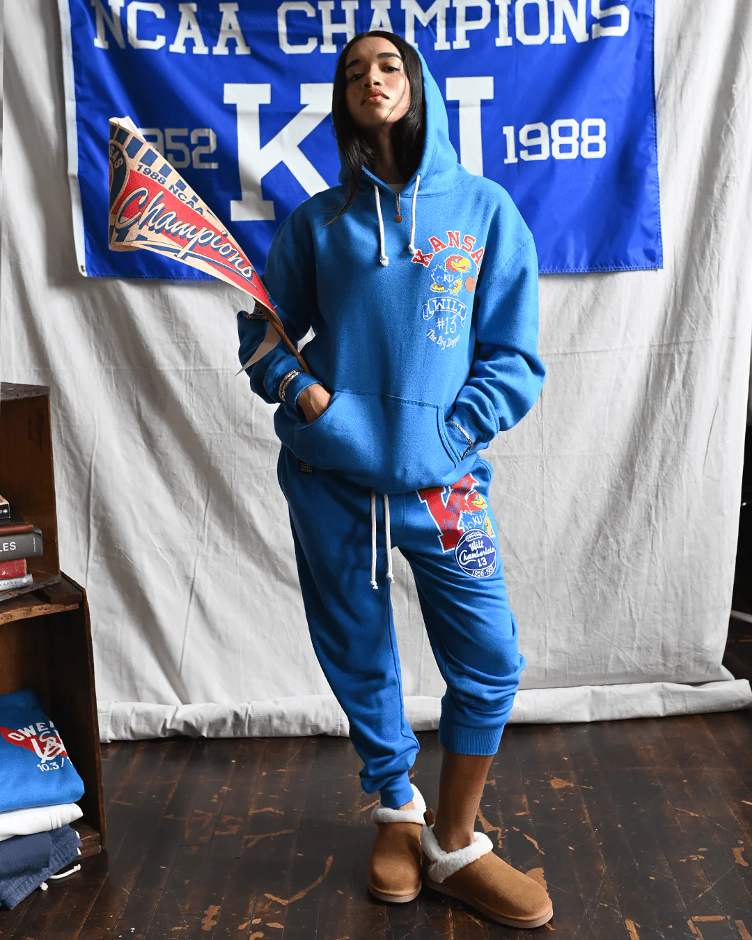 KU - Wilt Big Dipper #13 Blue PO Hoody - Image 3