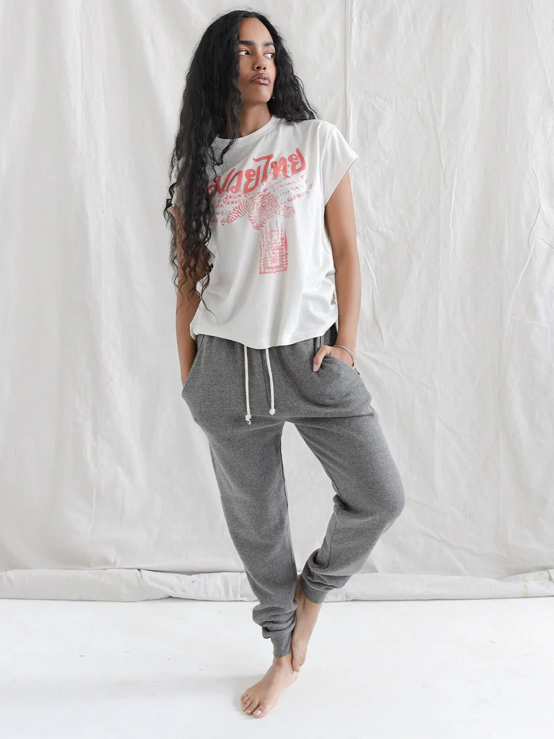 Muay Thai Tiger Women's White Tee - Image 4