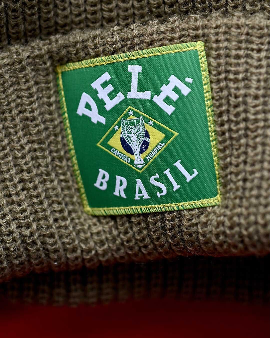 Pelé Brasil Olive Beanie - Image 3