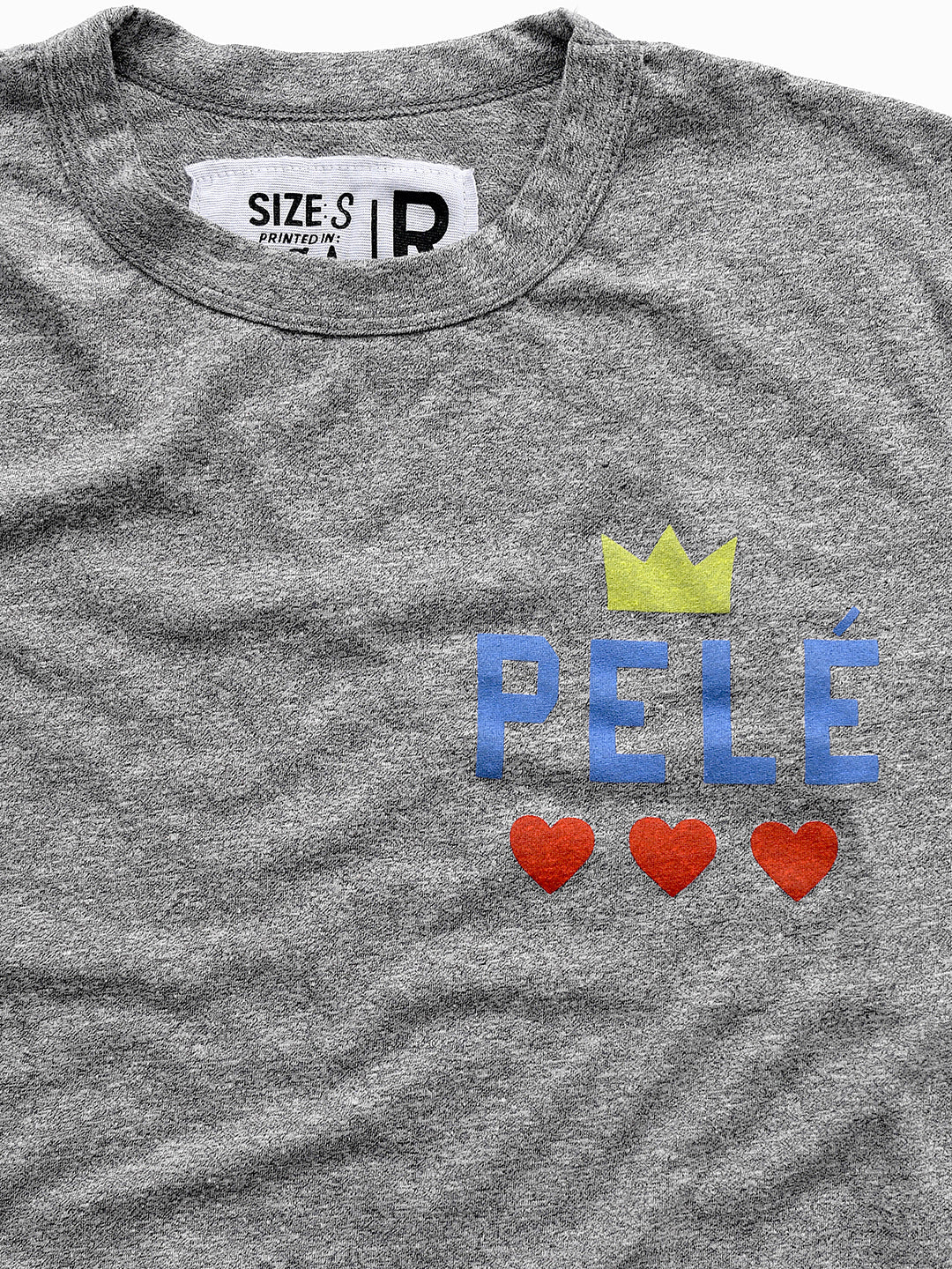 Pelé Love Women's Grey Tee - Image 4
