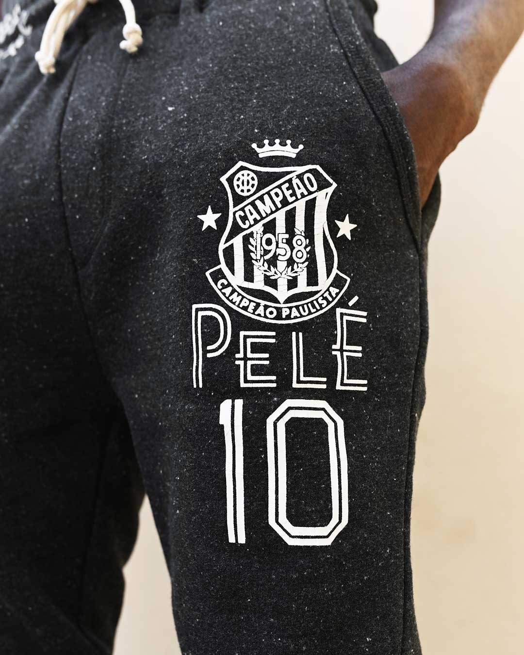 Pelé Santos Black Sweatpants - Image 3