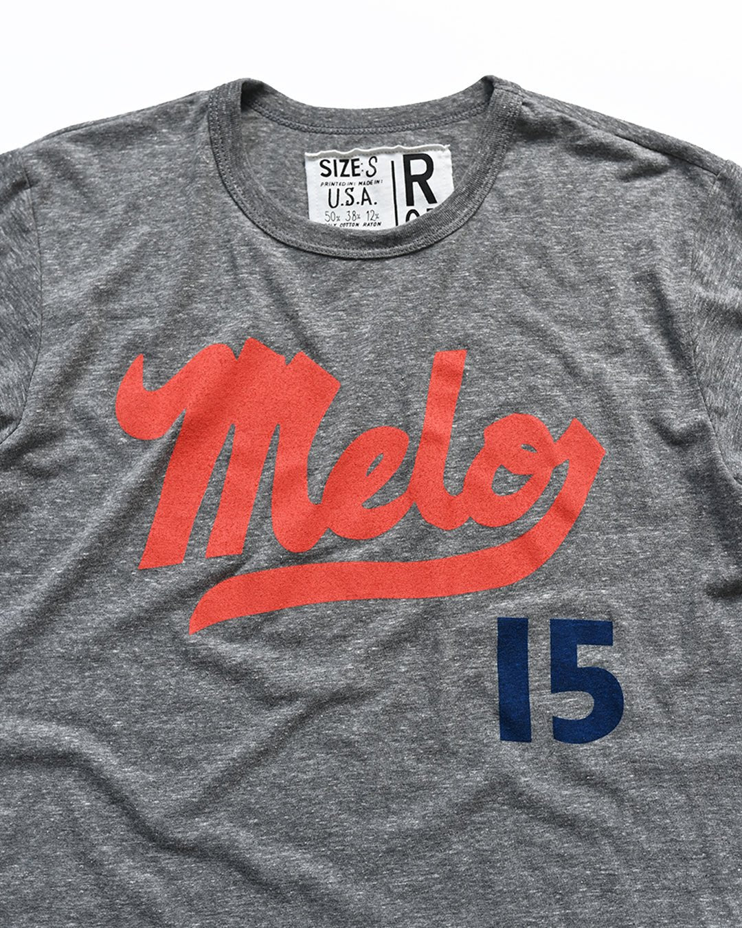 SYR - Carmelo Anthony #15 Grey Triblend Tee - Image 3