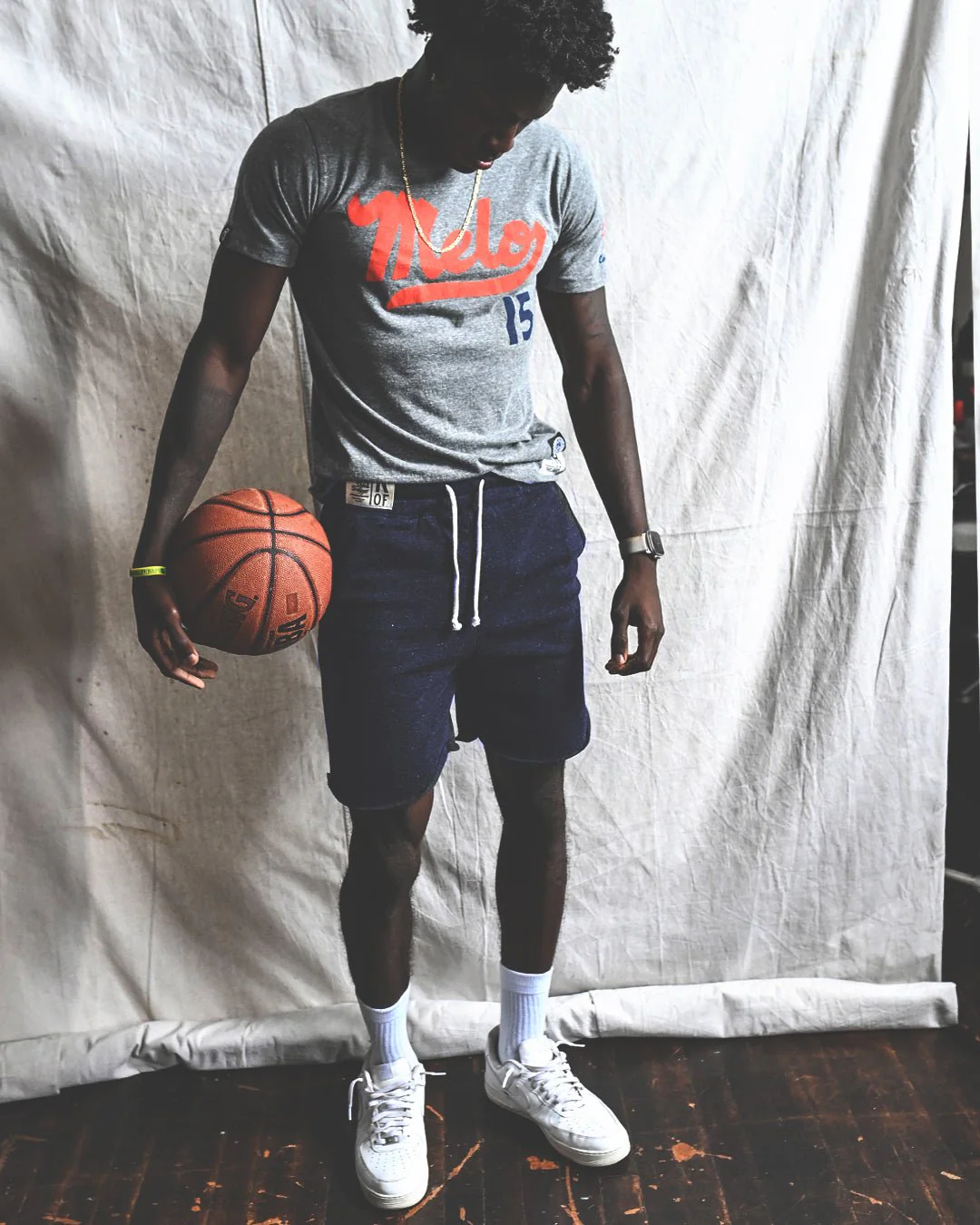 SYR - Carmelo Anthony #15 Grey Triblend Tee - Image 6