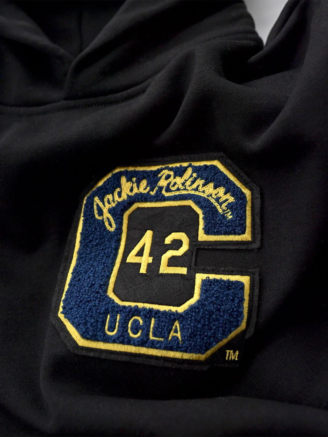 UCLA - Jackie Robinson 4-Sport Star Black Heavyweight PO Hoody - Image 3