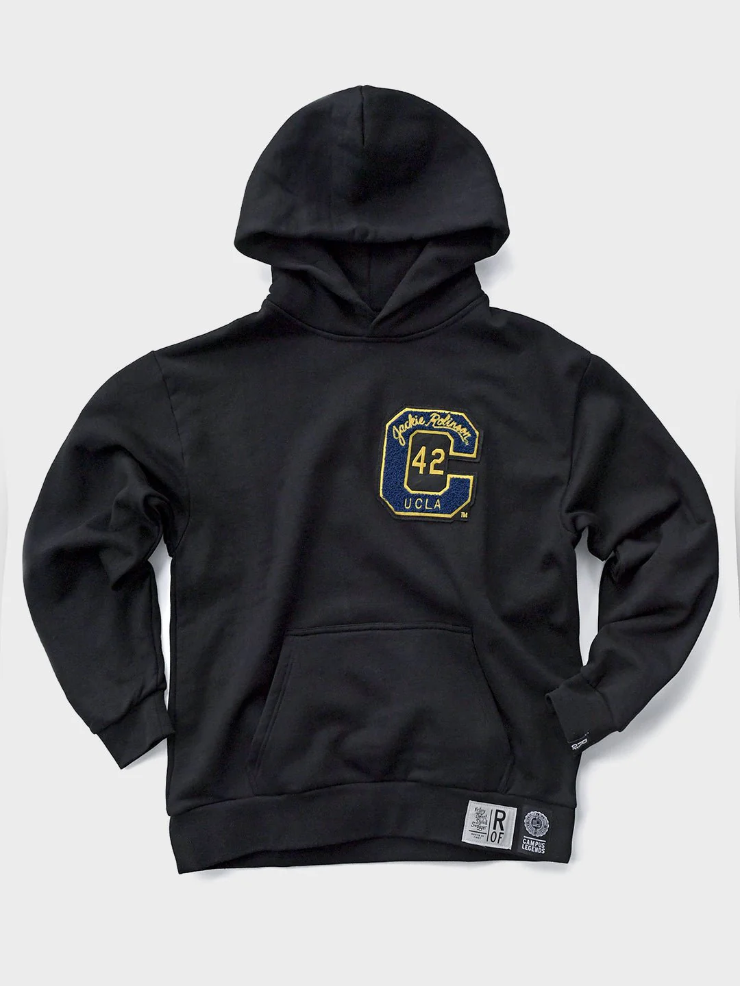 UCLA - Jackie Robinson 4-Sport Star Black Heavyweight PO Hoody - Image 7