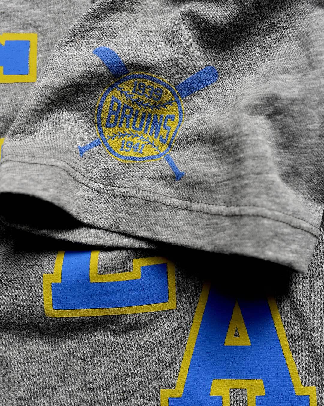 UCLA - Jackie Robinson Baseball Grey Tee - Image 3