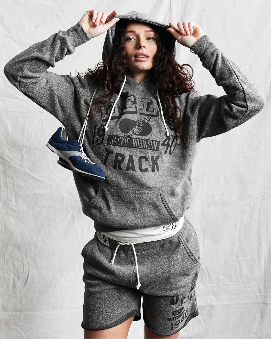 UCLA - Jackie Robinson Track Grey PO Hoody - Image 3