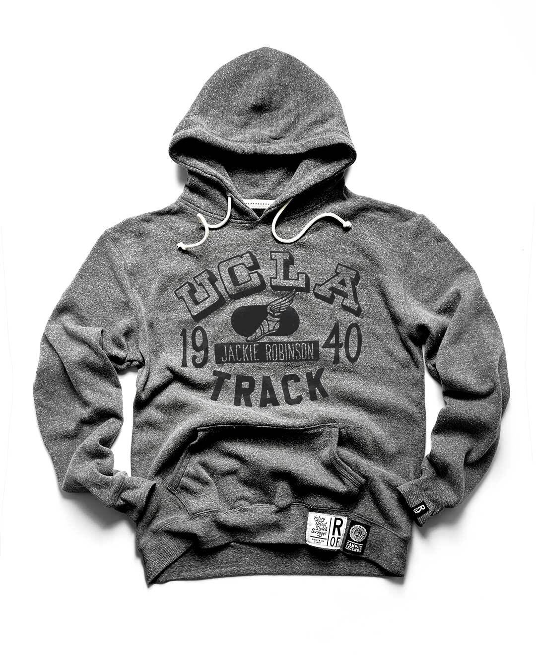 UCLA - Jackie Robinson Track Grey PO Hoody - Image 7