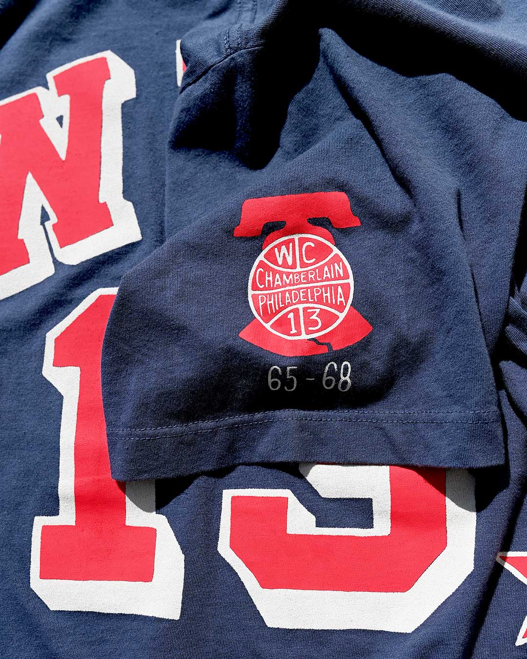 Wilt Chamberlain #13 Navy Tee - Image 3
